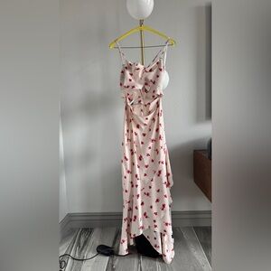 Flynn Skye Red and Cream Wrap Sundress